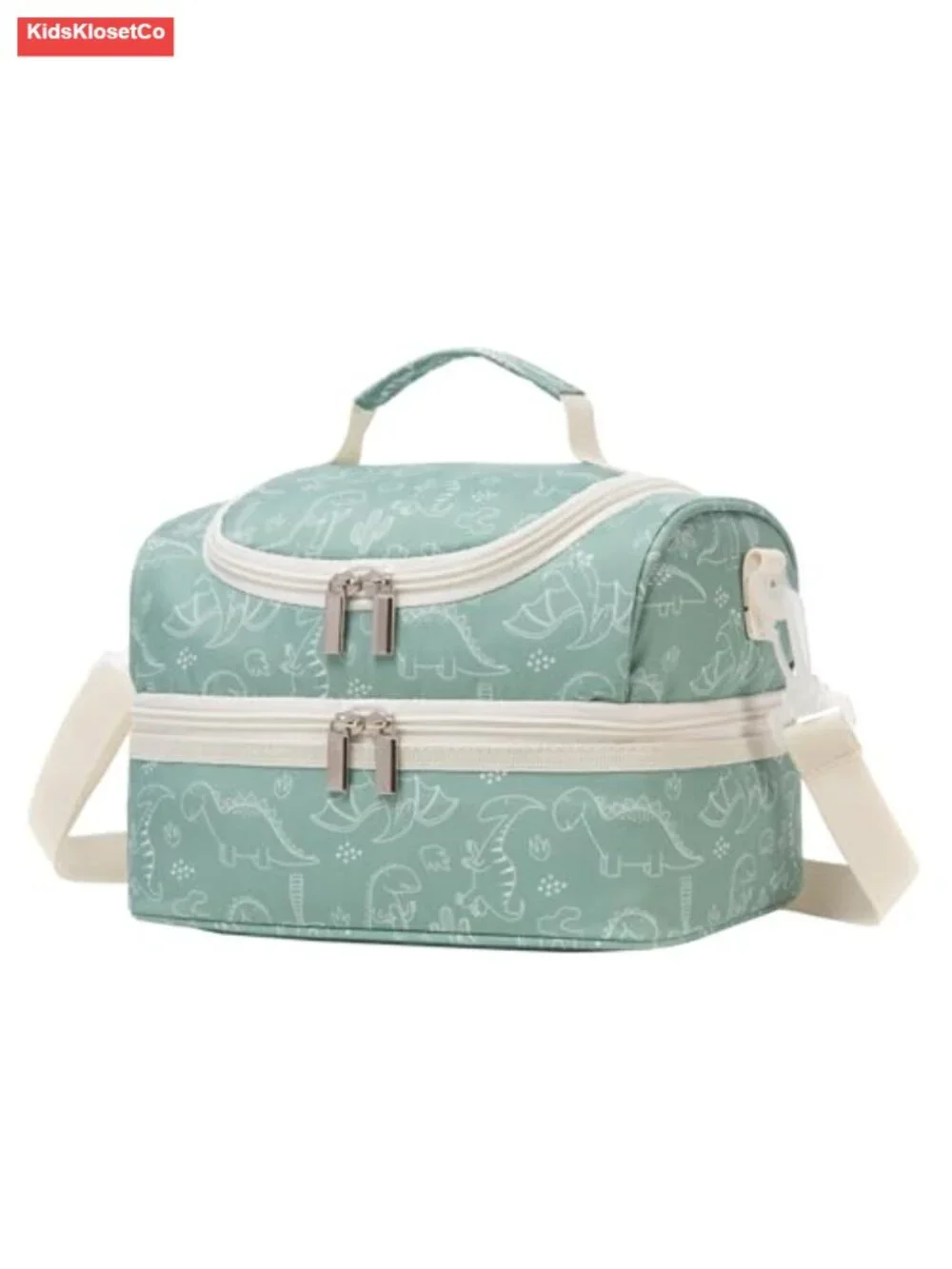 Insulated Kids Dual Compartment Lunch Bag Tote - Thermal Cooler for School